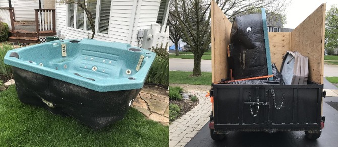 Hot tub removal service
