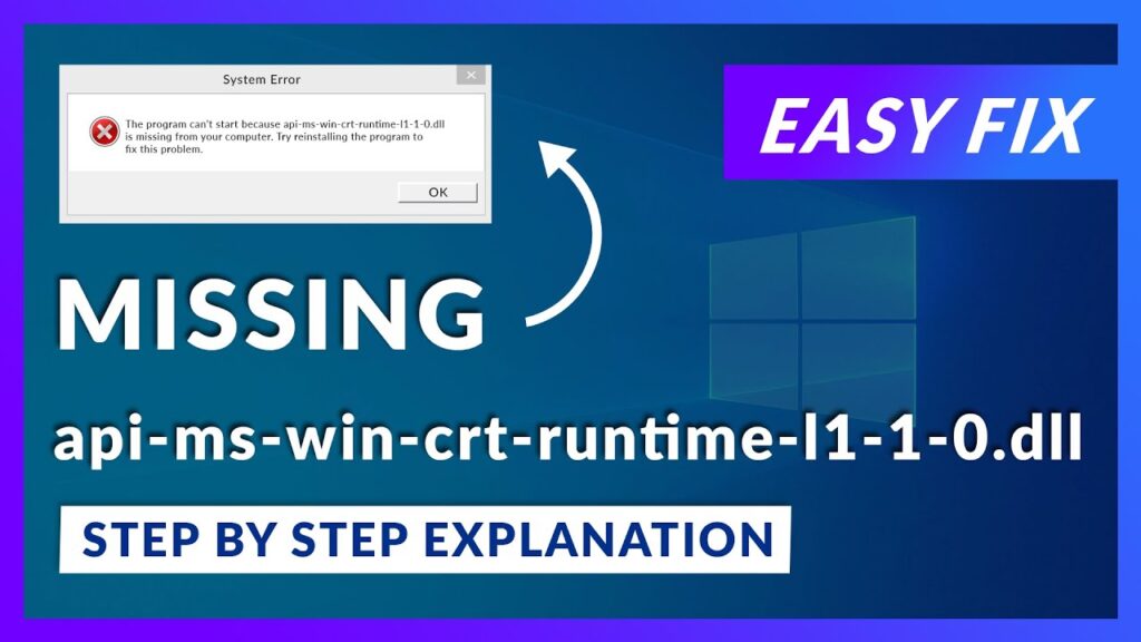 api-ms-win-crt-runtime-l1-1-0.dll missing
